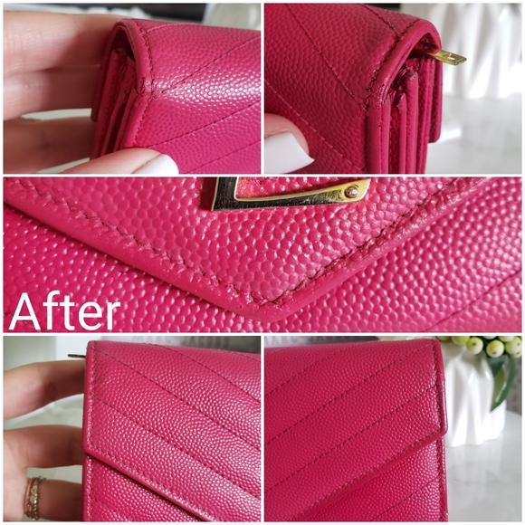 **SOLD** Authentic Pre-owned Yves Saint Laurent Grain De Poudre Envelope Wallet - Picture 13 of 16